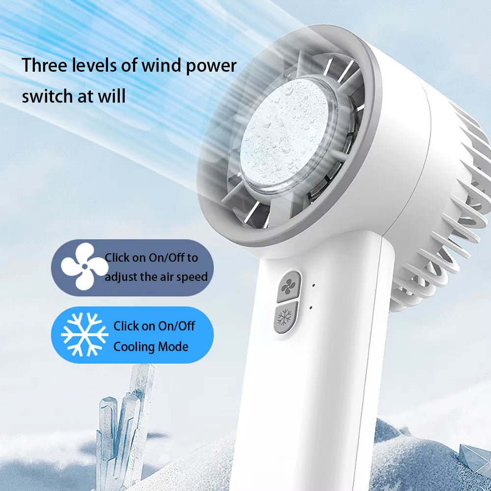 Travel Portable Handheld Turbo Fan Cooling Mini Fan Collapsible Personal Fan USB Battery Operated Semiconductor Cooling Fan