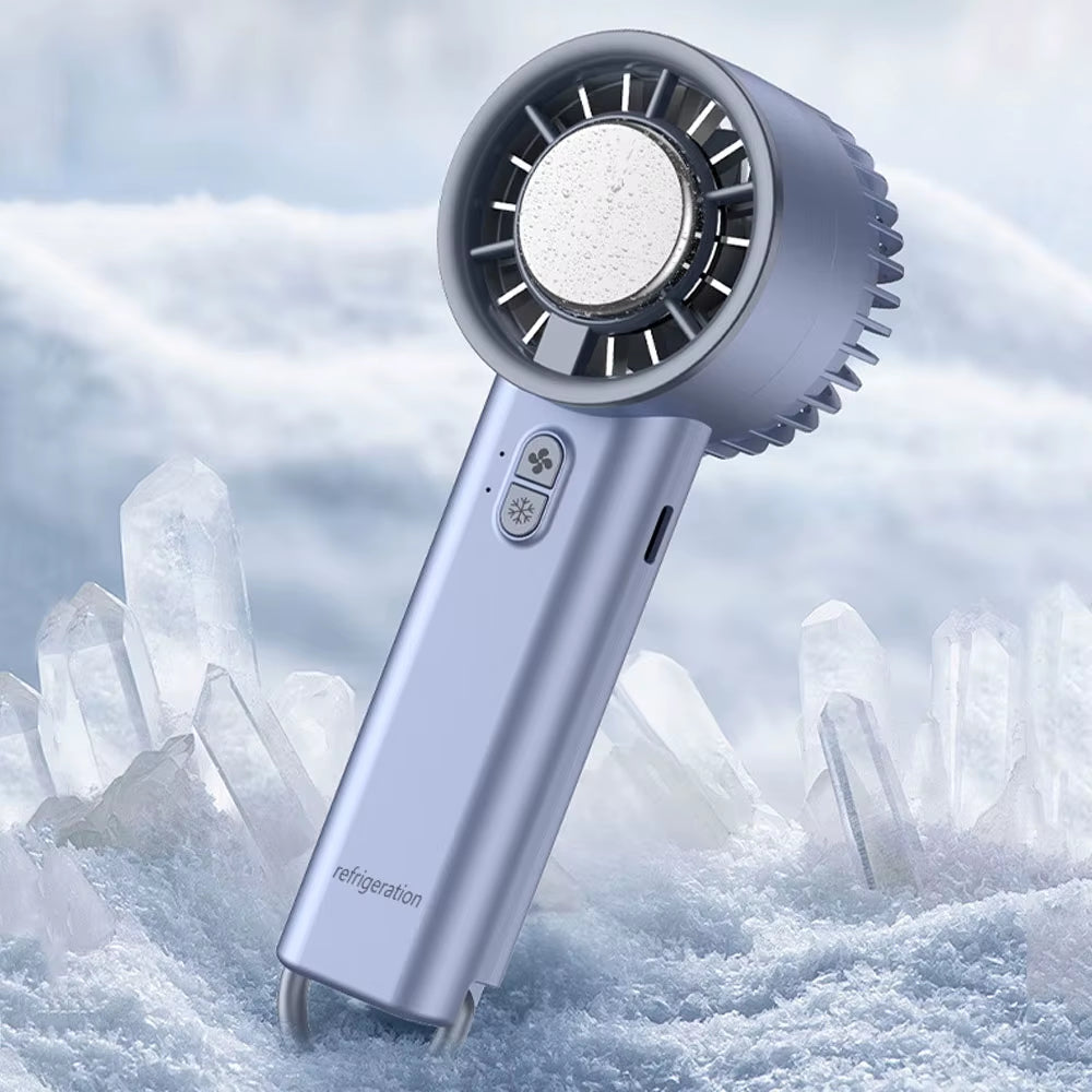 Travel Portable Handheld Turbo Fan Cooling Mini Fan Collapsible Personal Fan USB Battery Operated Semiconductor Cooling Fan