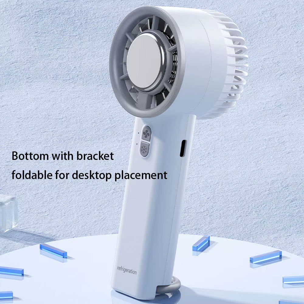 Travel Portable Handheld Turbo Fan Cooling Mini Fan Collapsible Personal Fan USB Battery Operated Semiconductor Cooling Fan